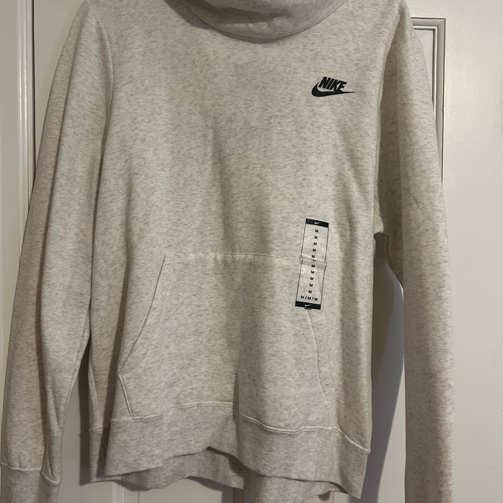 Nike Gray Cowl Neck Sweater with Relaxed Fit